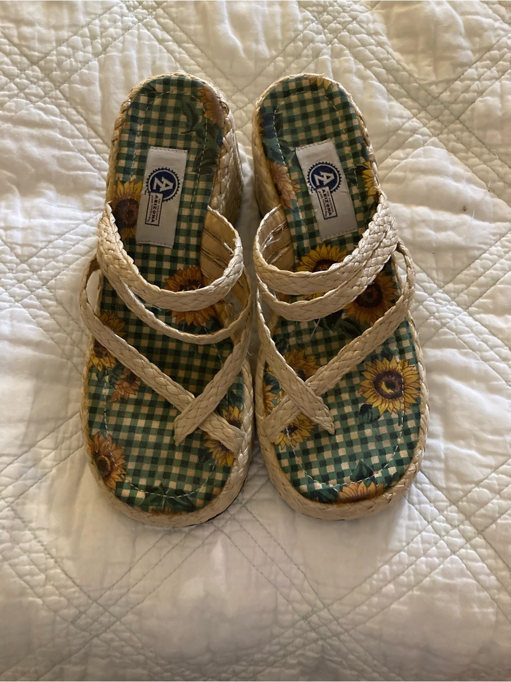 Vintage Braided Arizona Jean Co Platform Sandals 8